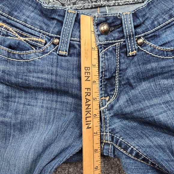 Ariat REAL Jeans Womens 26S Blue Mid Rise Bootcut Denim Western Cowgirl - Picture 6 of 9